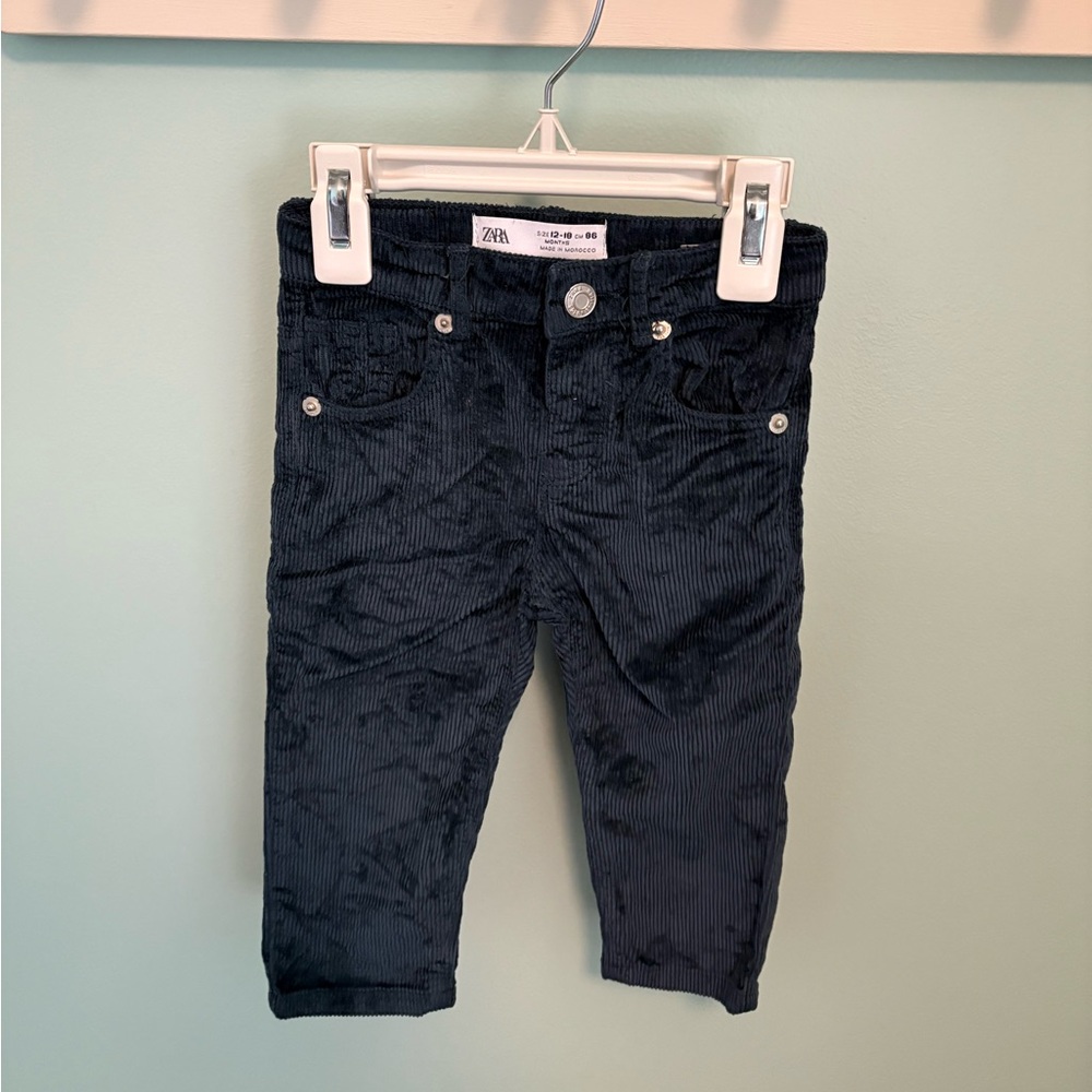 Zara Kids Dark Blue Corduroy Pants